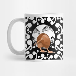 Kiwi Bird Koru Pattern Mug